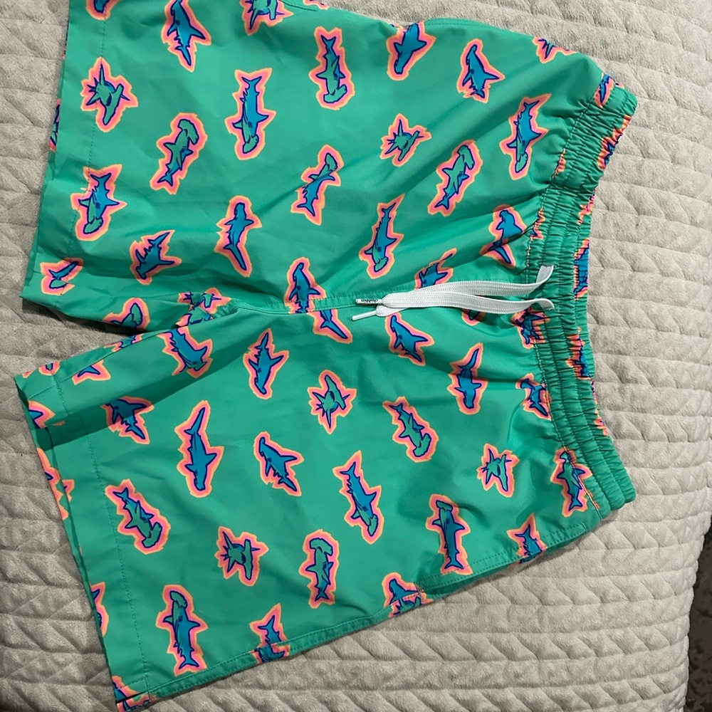 Vibrant Shark Print Swim Shorts